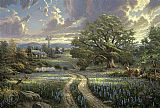 country living by Thomas Kinkade